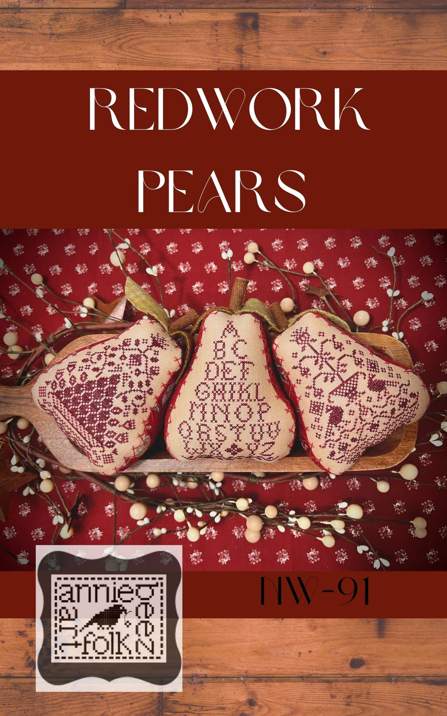 NW-91 Redwork Pears